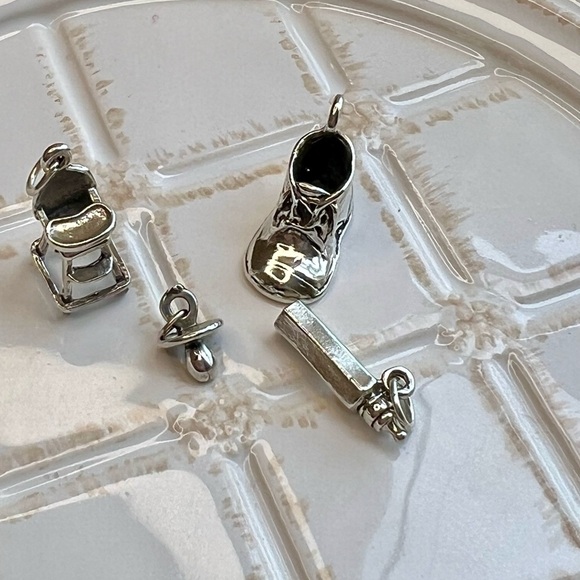 Vintage Baby Charm Bundle 925 Sterling Silver NOS - Picture 11 of 12